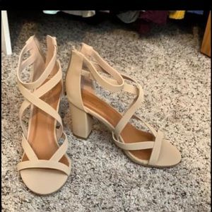 Nude heal sandals